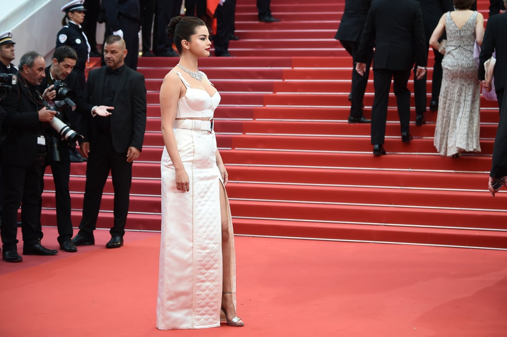 Selena Gomez Louis Vuitton Crop Top and Skirt at Cannes 2019 | POPSUGAR Fashion Photo 9