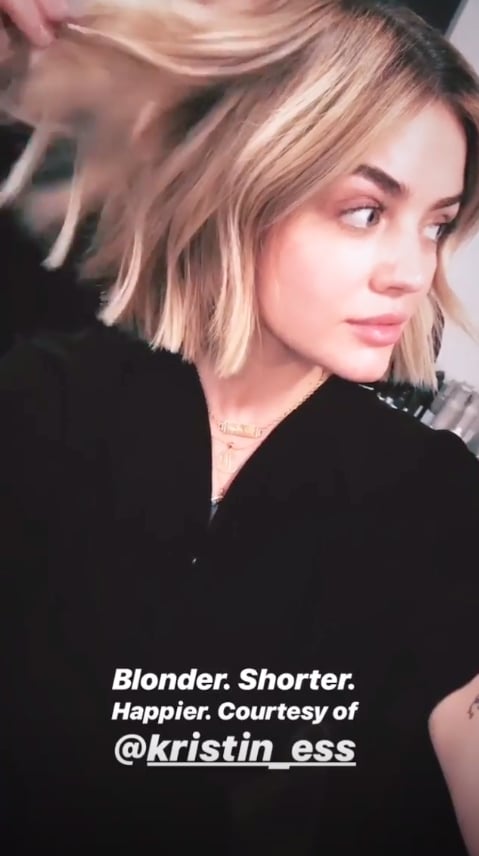 Lucy Hale Blond Hair November 2018