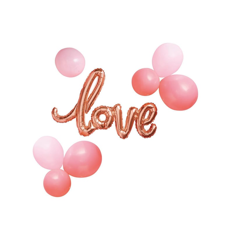 A Balloon Wall: Spritz Foil + Latex Love Script Balloon Pack