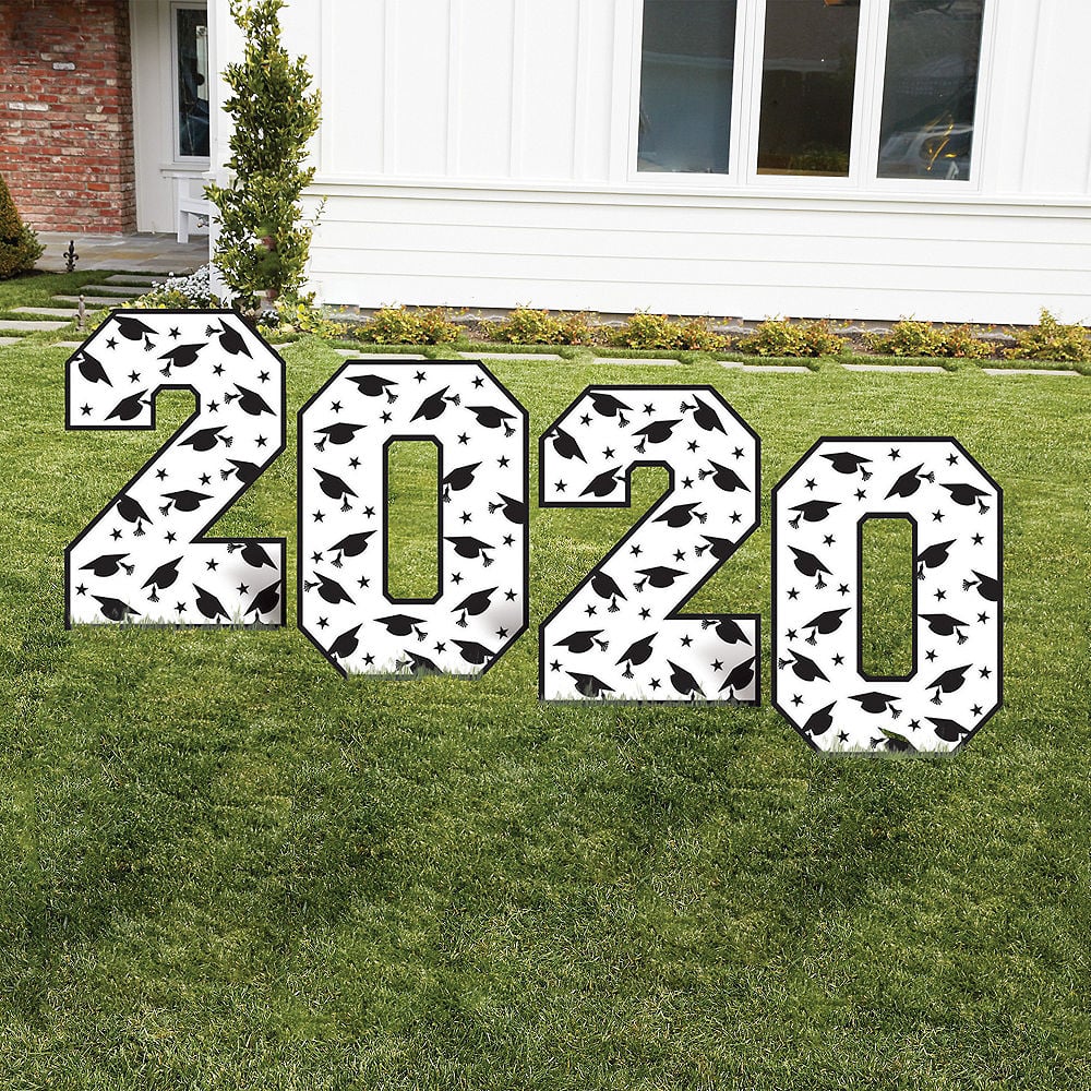 Giant Black & White 2020 Graduation Yard Sign | Shop ...