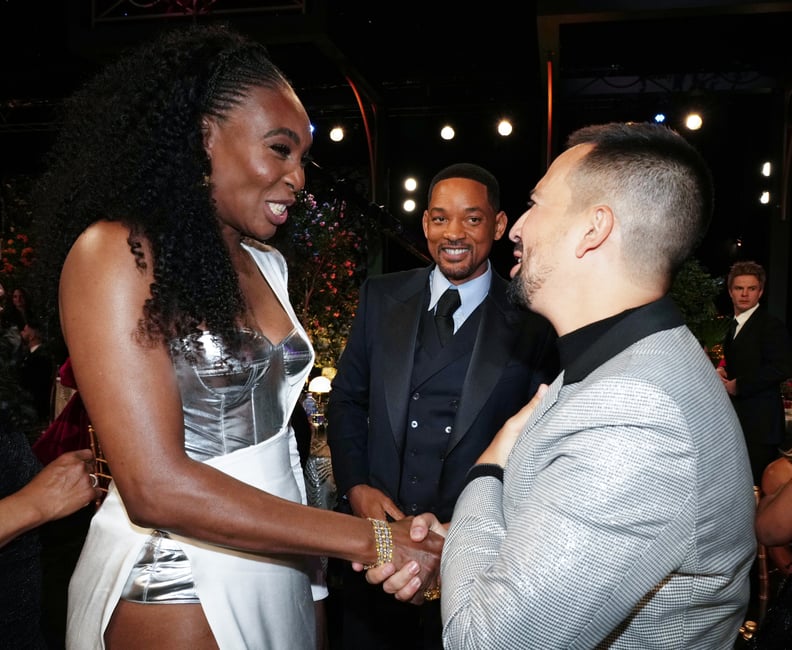 Venus Williams, Will Smith, and Lin-Manuel Miranda at the 2022 SAG Awards