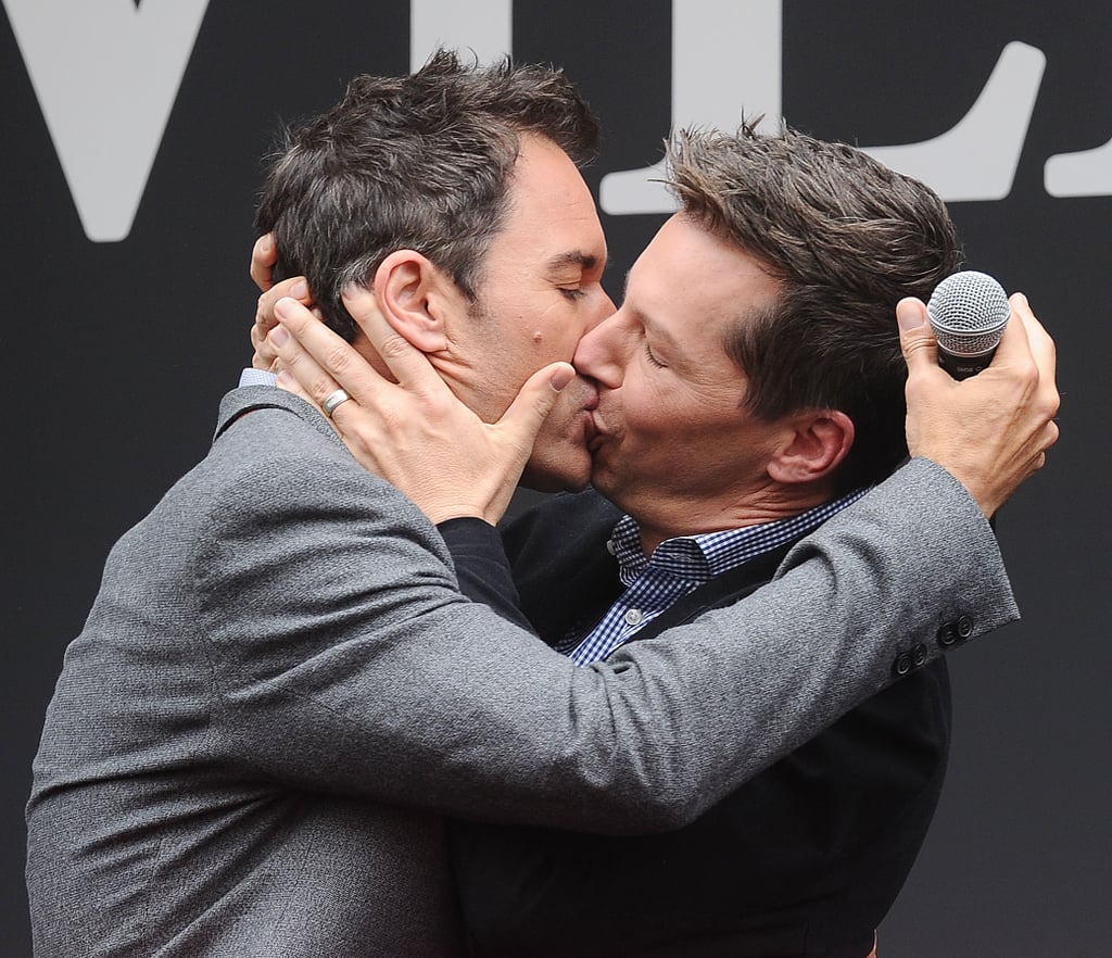 Eric McCormack and Sean Hayes Kissing Will and Grace Event