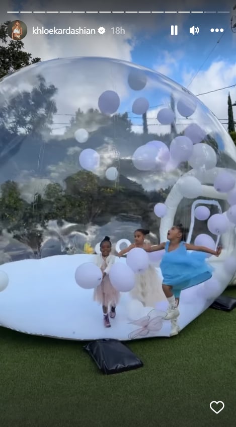 Khloé Kardashian, Kylie Jenner Take Kids to Birthday Party
