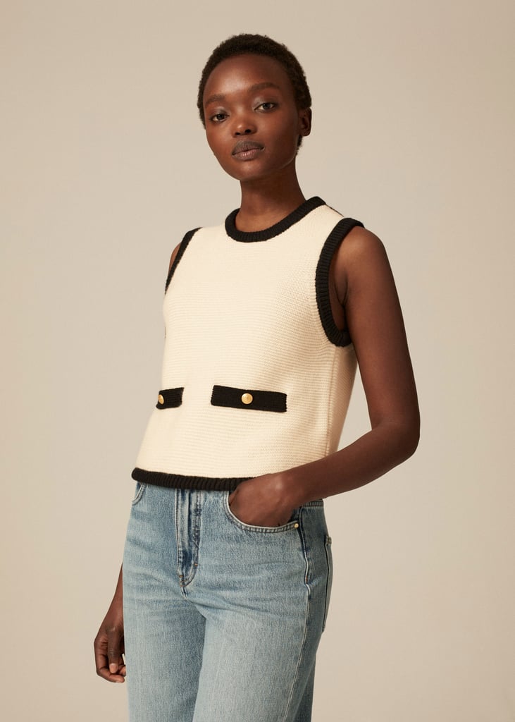 ME + EM Merino Cashmere Monochrome Vest