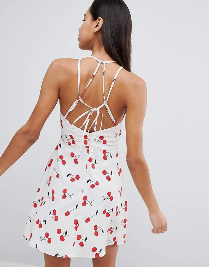 Asos Cherry Print Mini Sundress Best Cherry Print Dresses 2018