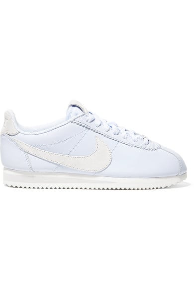 Nike Classic Cortez Faux Suede-Trimmed Leather Sneakers