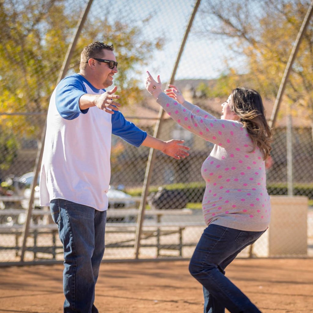 Baseball Gender-Reveal Baby Announcement | POPSUGAR Family