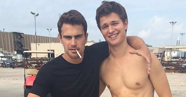 Shirtless Ansel Elgort With Theo James | Instagram Picture | POPSUGAR ...