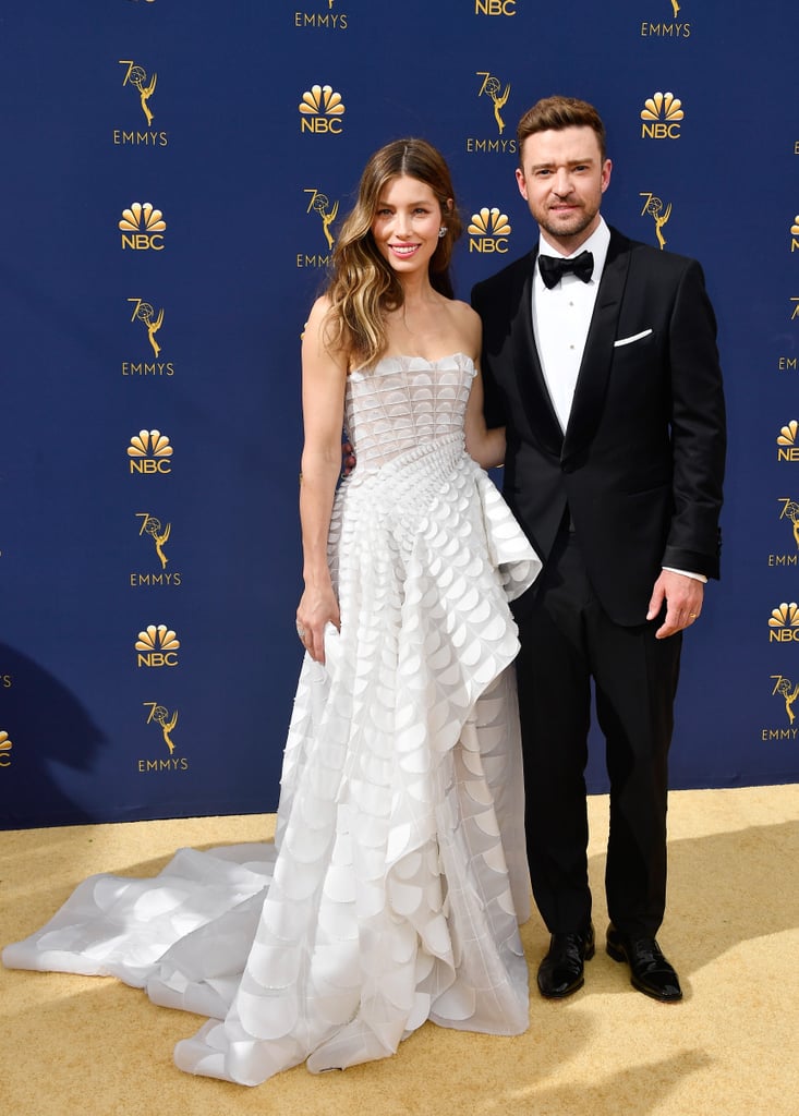 Justin Timberlake and Jessica Biel at the 2018 Emmys