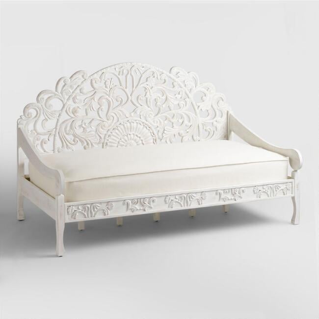 Whitewash Carved Zarah Daybed