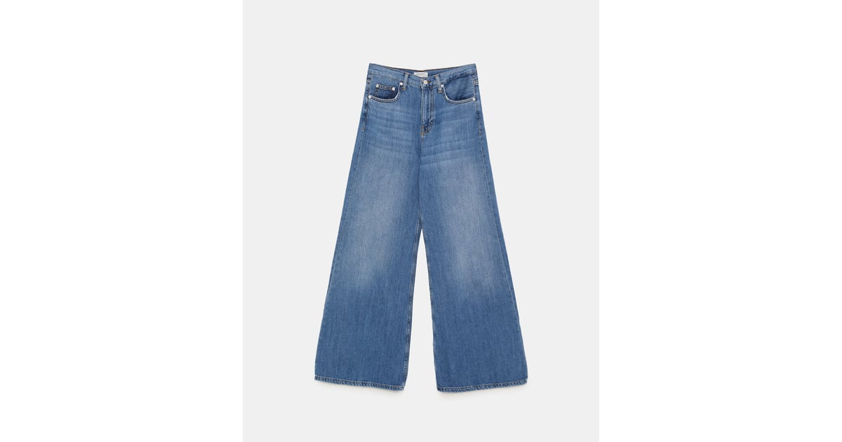Zara Jeans Wide Leg Malibu Blue | Denim Trends Spring 2018 | POPSUGAR ...