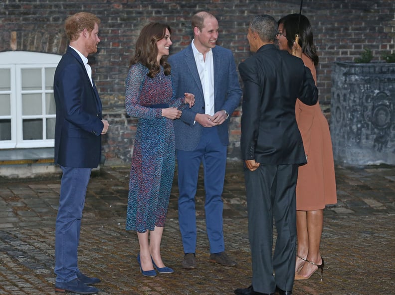 The Royal Duo Went With Blue While Greeting the President and First Lady of the United States