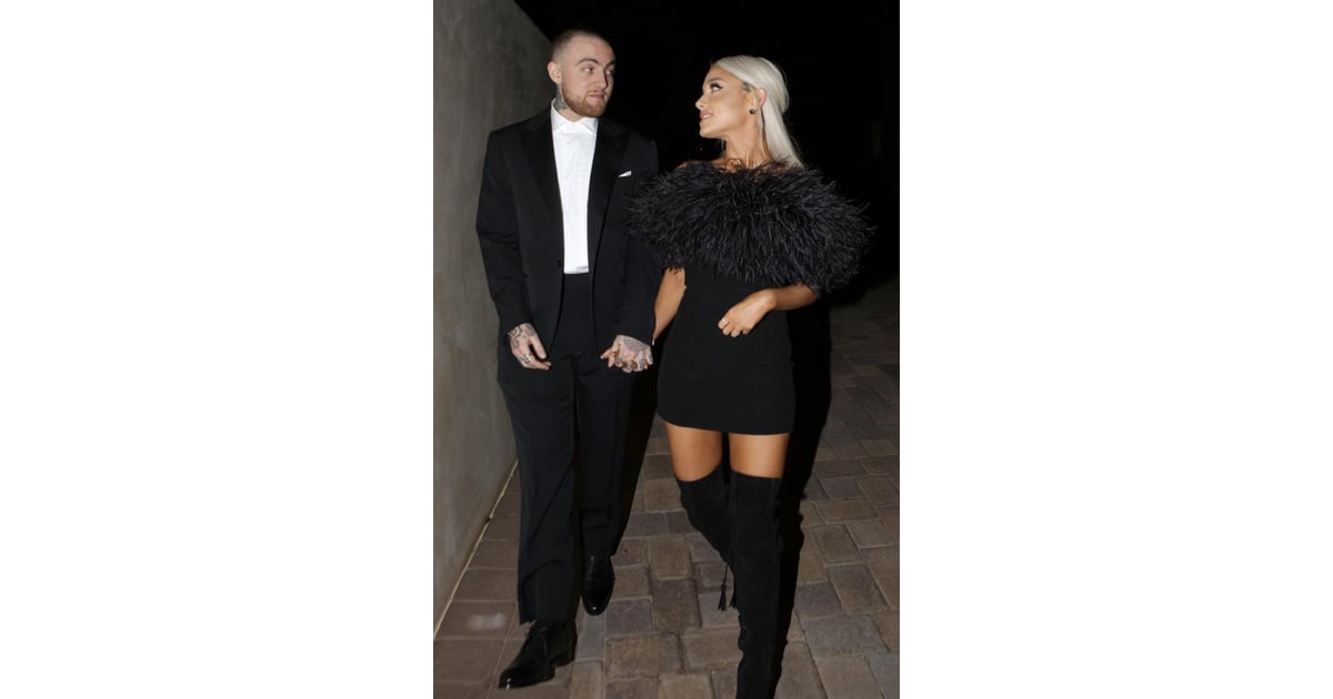 Ariana grande 2025 black feather dress
