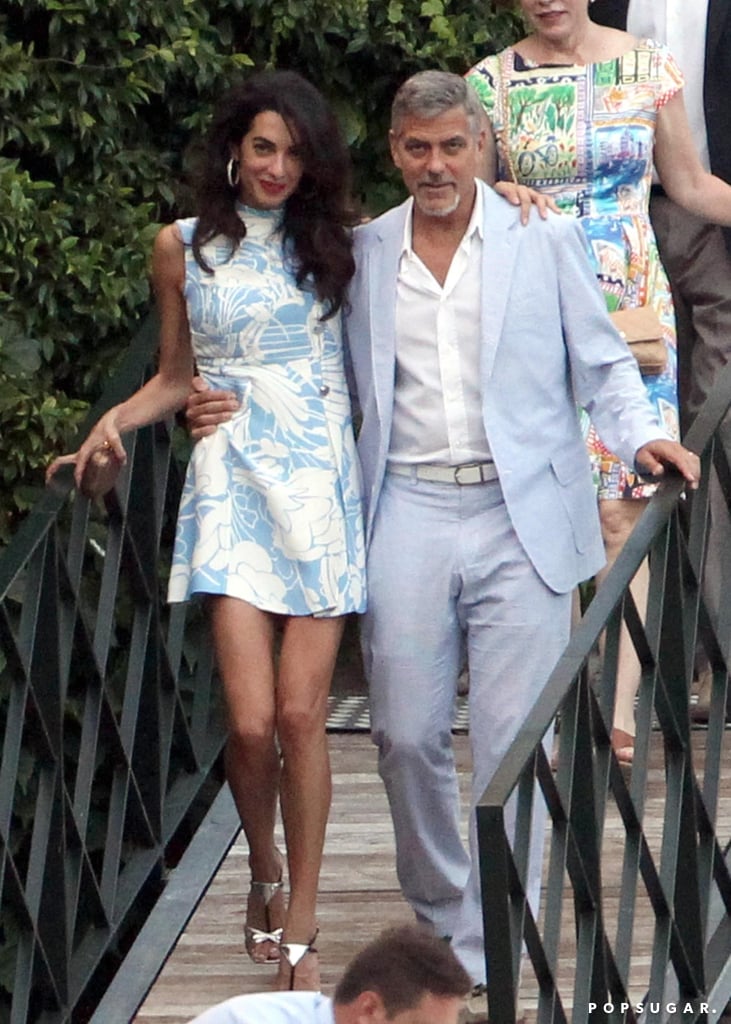 In 2015, Amal just so happened to match George in blue while they ...