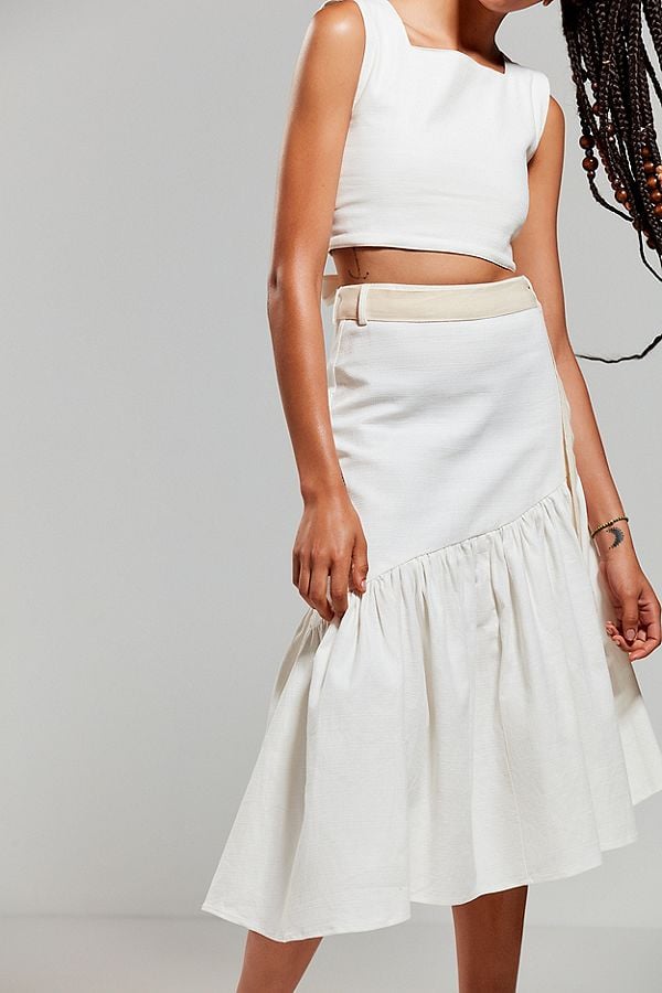 Nice Martin Olsen Ruffle Midi Skirt