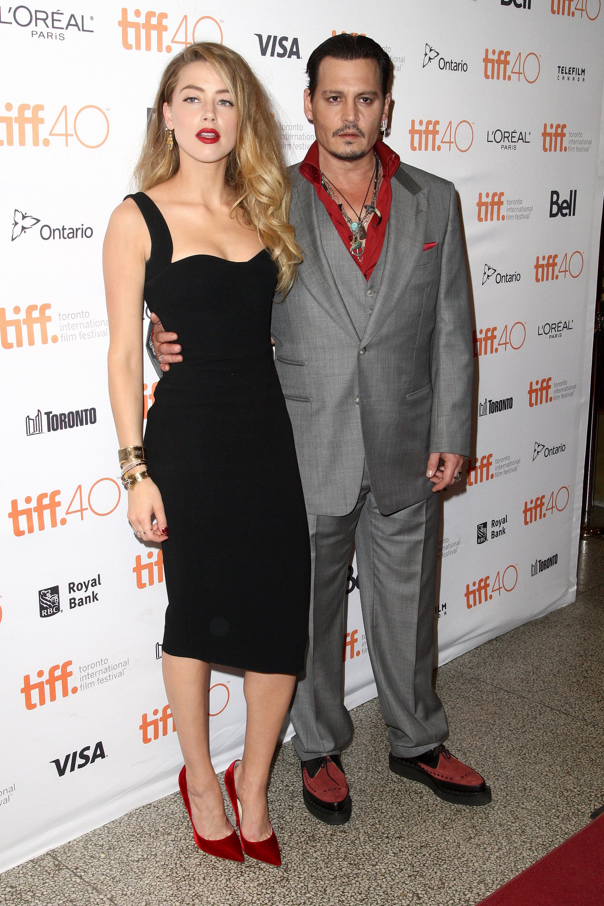 Johnny Depp Amber Heard Black Mass Premiere Pictures Tiff Popsugar Celebrity