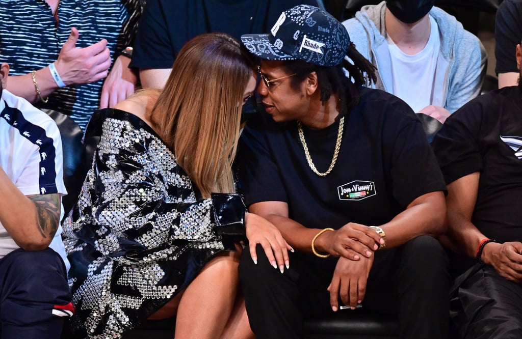 Beyoncé and JAY-Z Cuddle Up at Brooklyn Nets Game | Photos