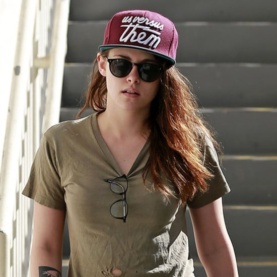 Kristen Stewart in a Ripped T-Shirt