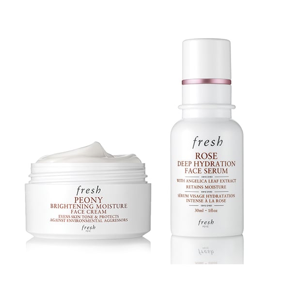 Fresh Peony Brightening Moisture Face Cream and Rose Deep Hydration Face Serum