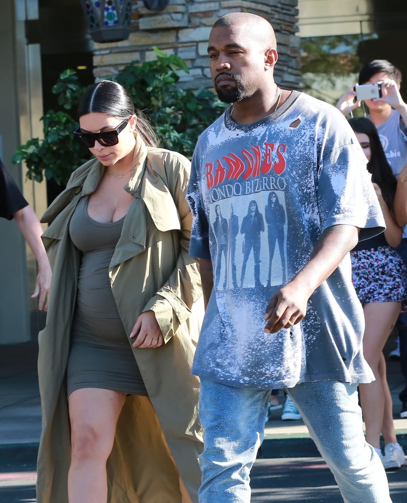 Kim Kardashian and Kanye West Out in LA October 2015