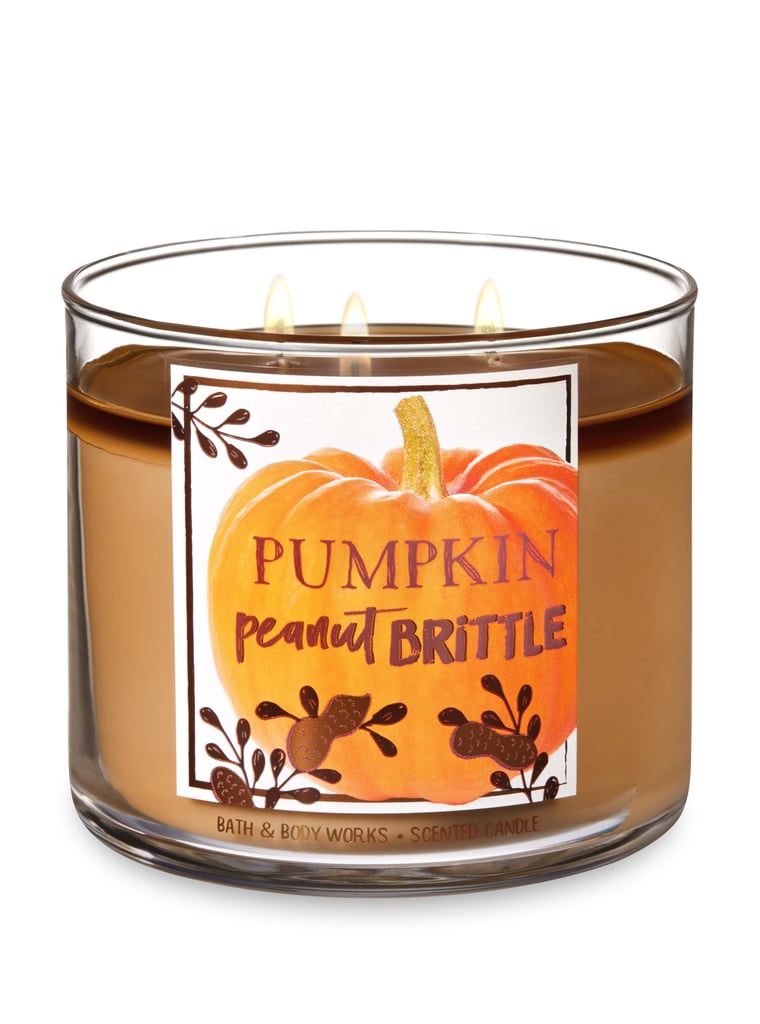 Pumpkin Peanut Brittle 3Wick Candle Pumpkin Bath and Body Works