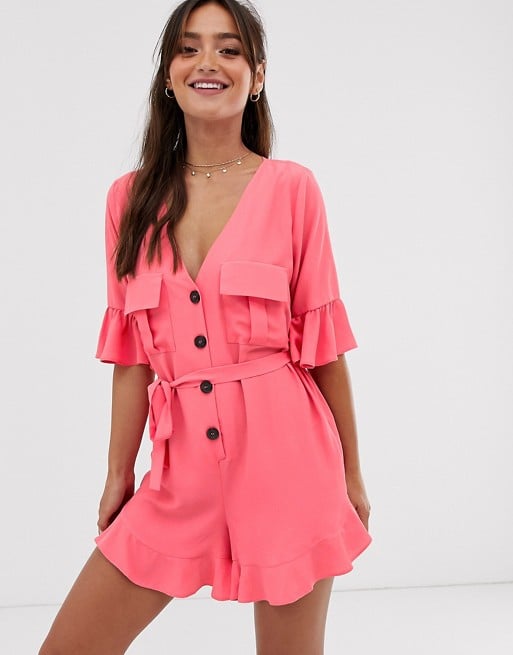 ASOS Design Frill Sleeve Romper