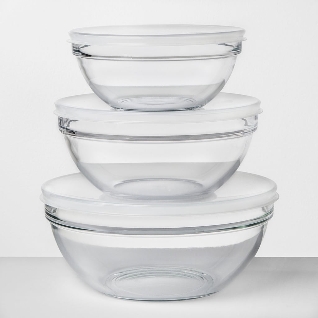 Glass Covered Mixing Bowl ($13 for a set of three)