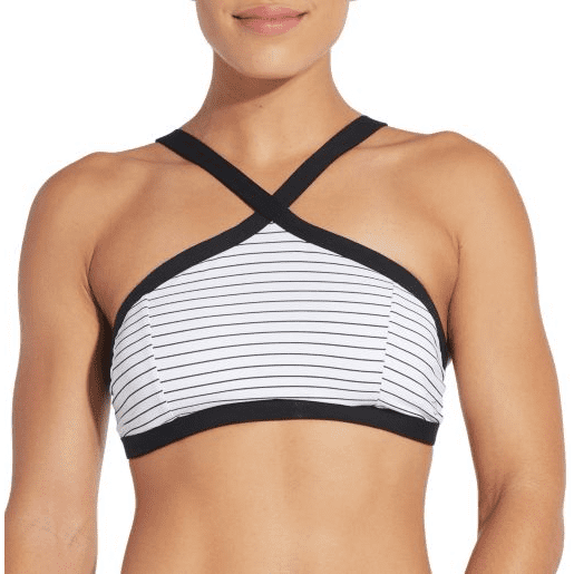 CALIA Women's High Neck Cross Front Swim Top