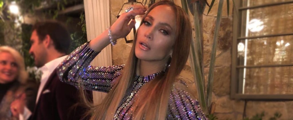 Jennifer Lopez Gucci Crystal Top and Pants 2017