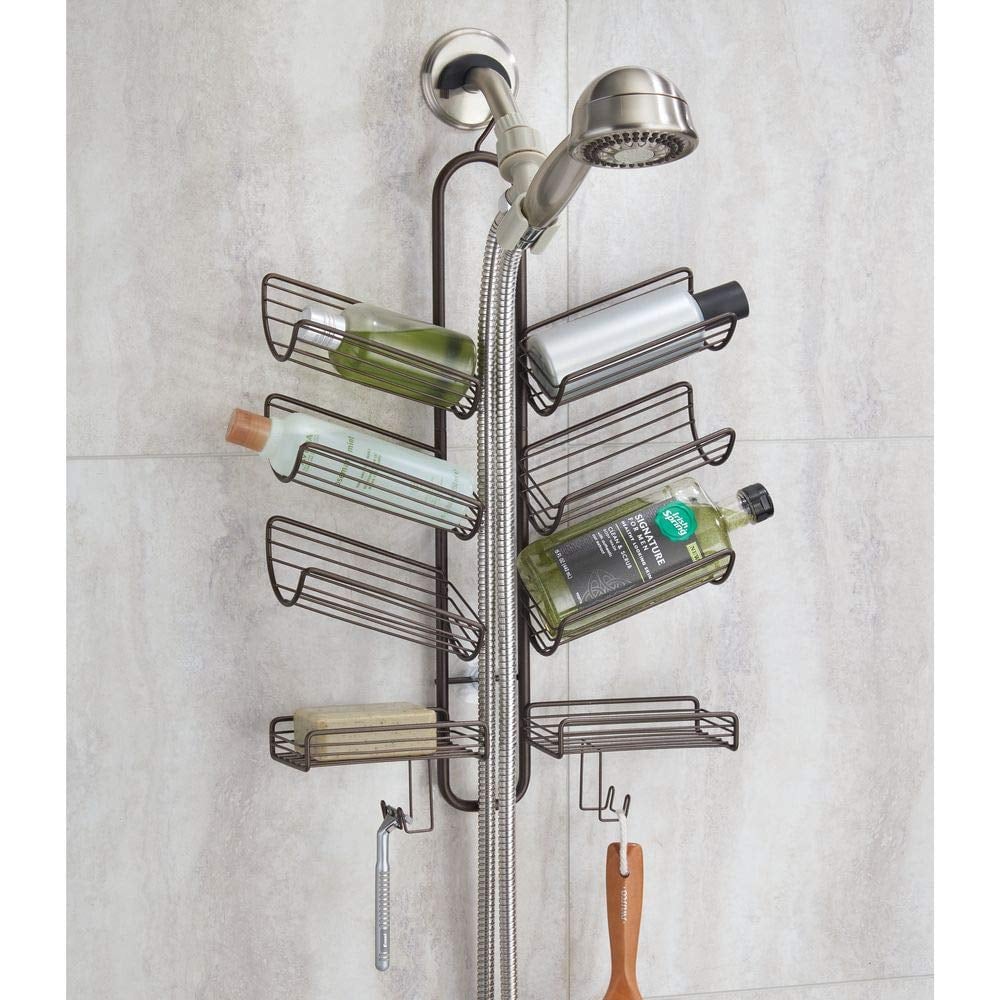 mDesign Metal Wire Bathroom Tub & Shower Caddy