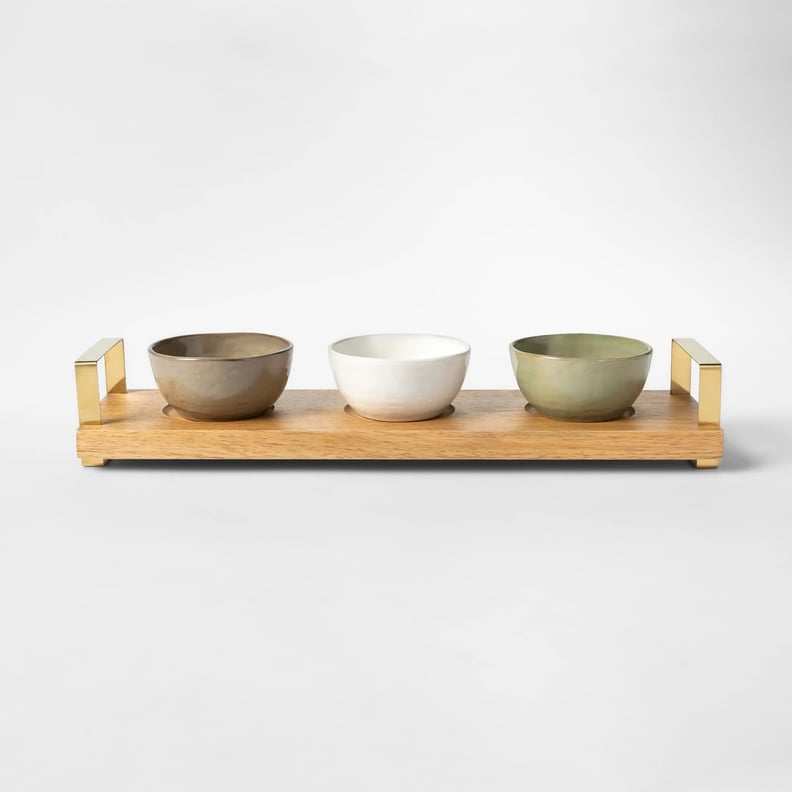Cravings by Chrissy Teigen 4pc Tidbit Bowls With Wood Tray