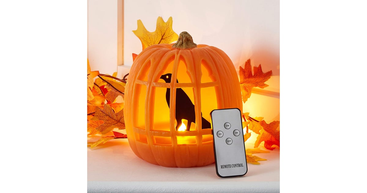 White LED Battery Operated Halloween Pumpkin Halloween Decorations on
