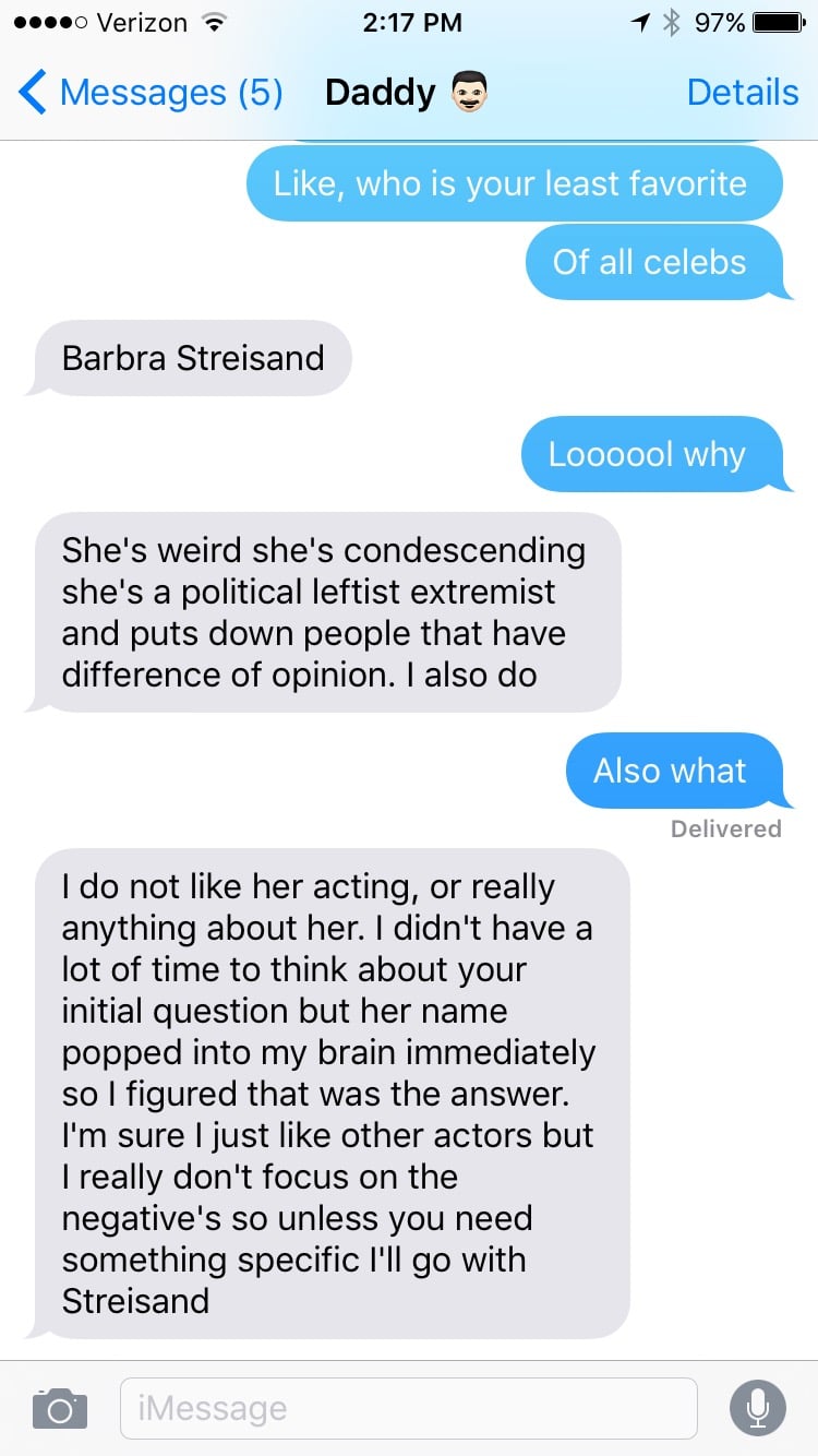 This Dad Who Wants to Shun Barbra Streisand