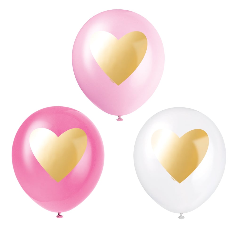 Latex Gold Heart Balloons