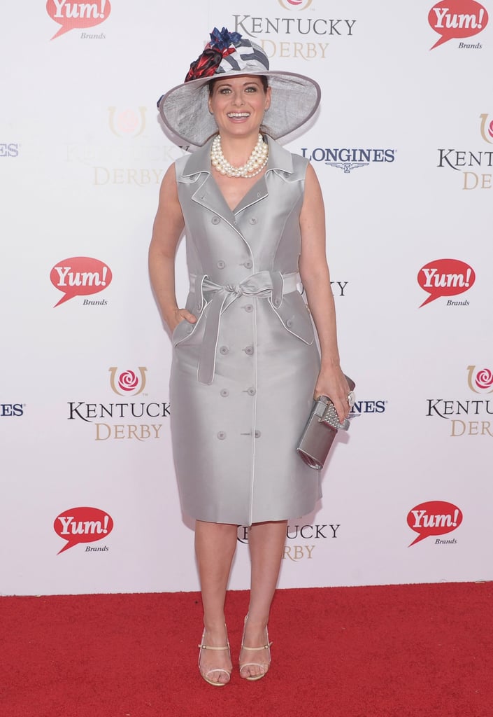 Debra Messing matched her hat to her silver dress at the Kentucky Derby in 2012.