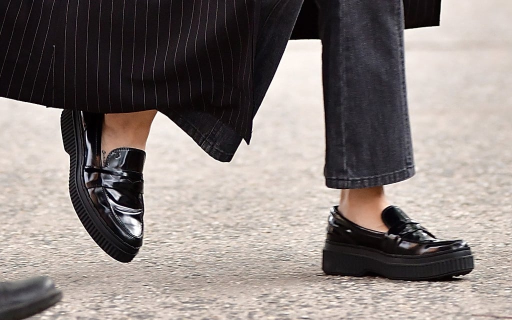 Selena Gomez Wearing Black Tod's Loafers | POPSUGAR Fashion Photo 5