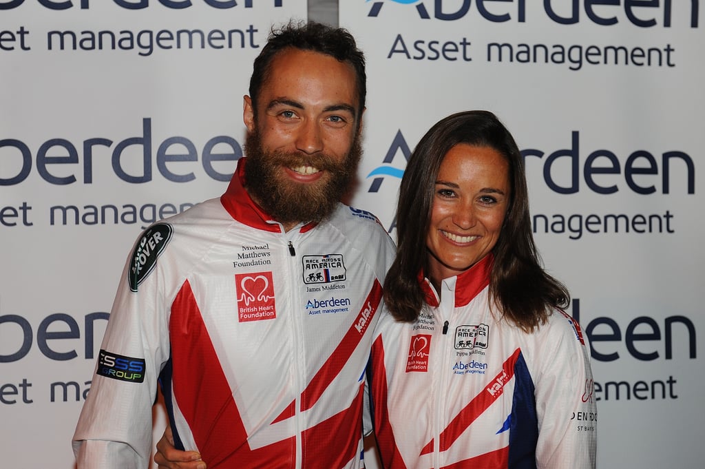 Pippa Middleton and her brother, James, were all smiles after finishing Race Across America in Maryland on Friday.