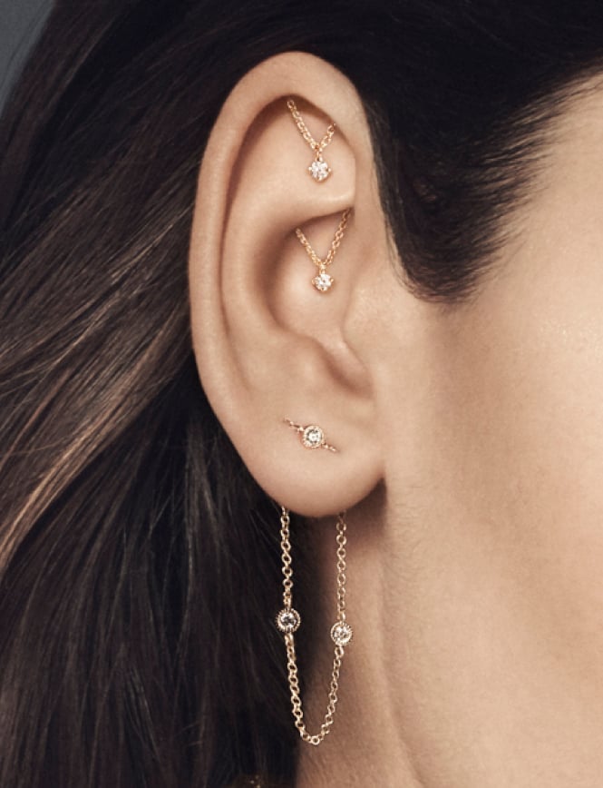 Our Pick: Maria Tash 2mm Prong Set Diamond Drape Threaded Stud Earring