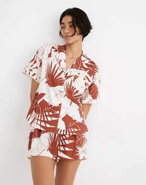 Madewell Oversized Pajama Shirt in Tropical Vacation