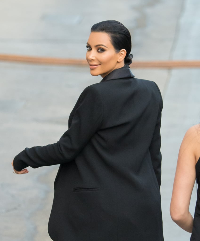 Kim Kardashian's Sheer Dress on Jimmy Kimmel Live! 2015