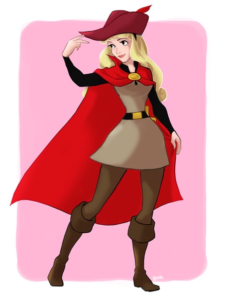 Aurora in Prince Phillip's Clothing