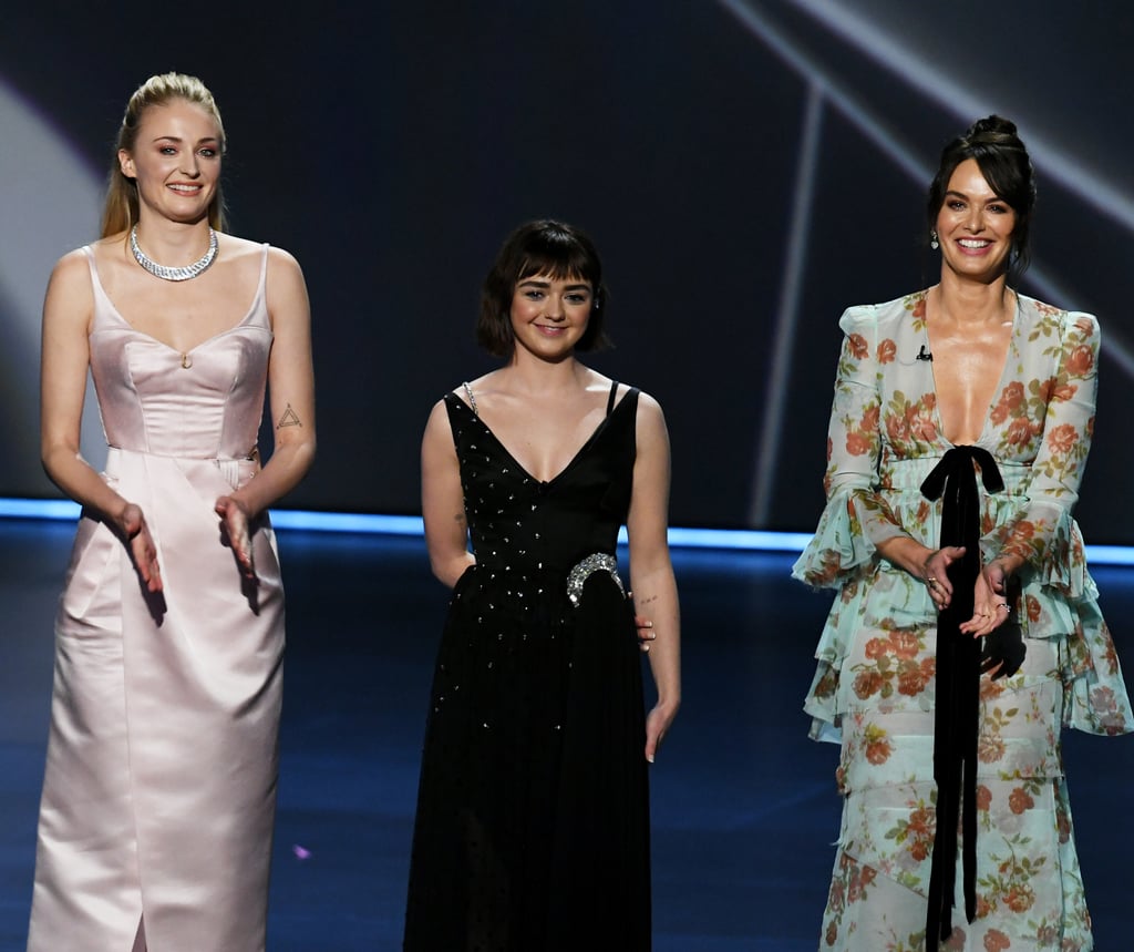 Sophie Turner, Maisie Williams, and Lena Headey at the 2019 Emmys