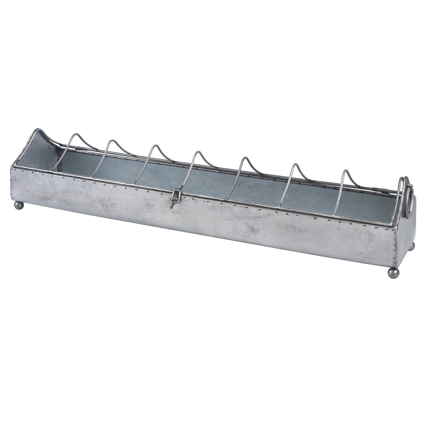 Galvanized Metal Chicken Feeder Catch All 40 27 Modern