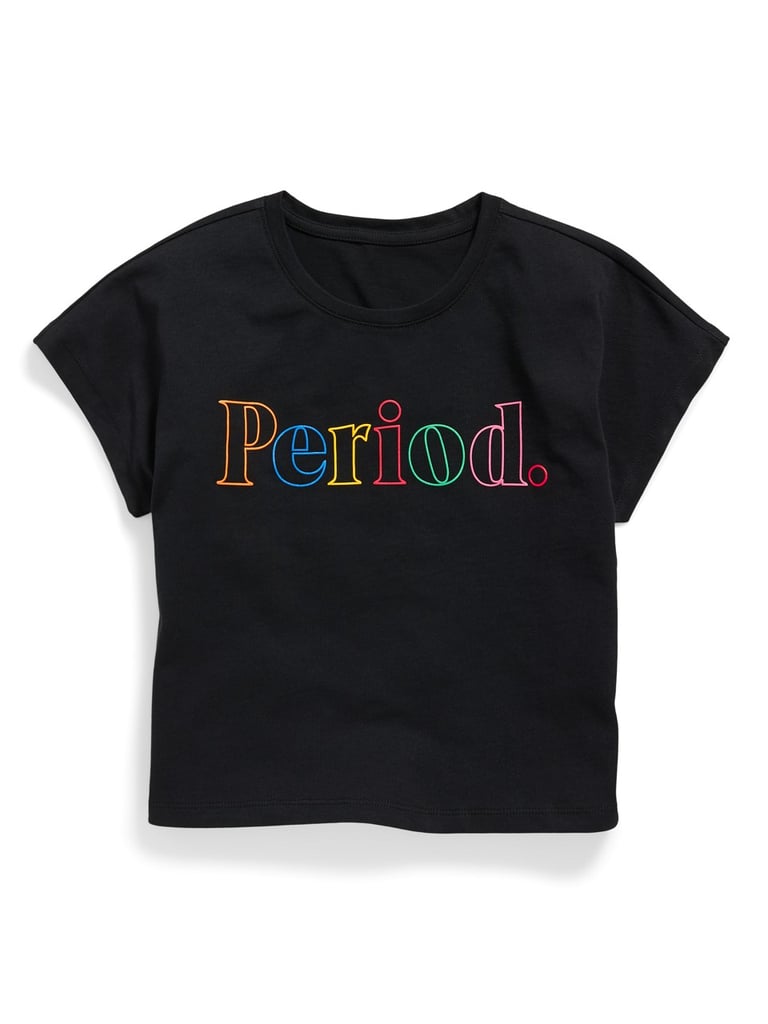 PS x ON Graphic Dolman-Sleeve Cropped Tee For Girls