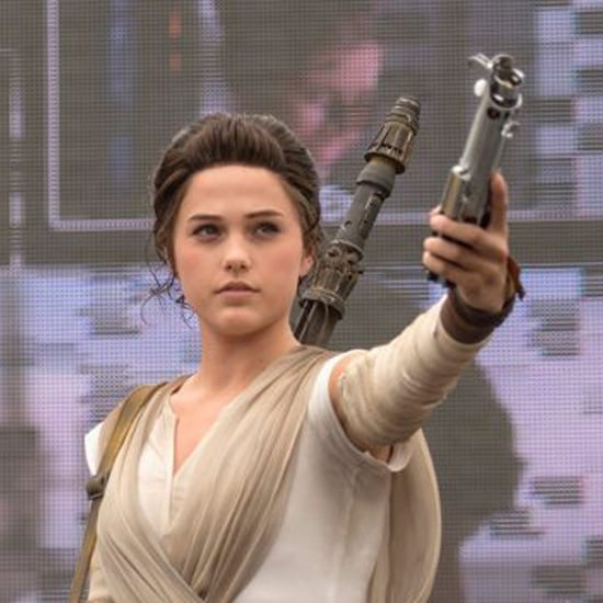 Rey at Disneyland's Star Wars Launch Bay