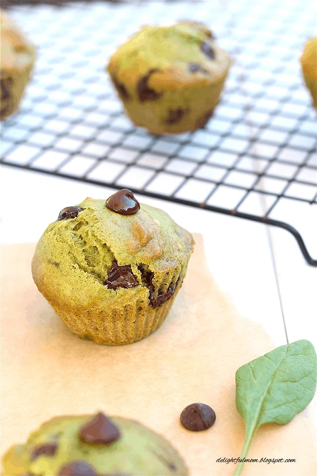 Chocolate Chip Spinach Muffins