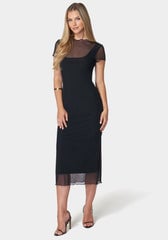 Bebe Shirred Mesh Minidress