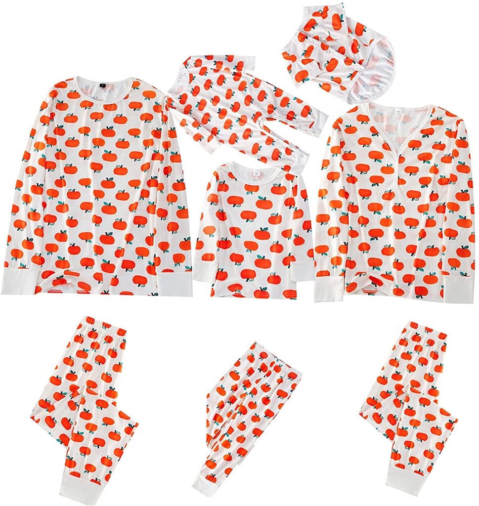 For the Whole Family, Including Pets: Orange Pumpkin Family Matching Pajamas Set