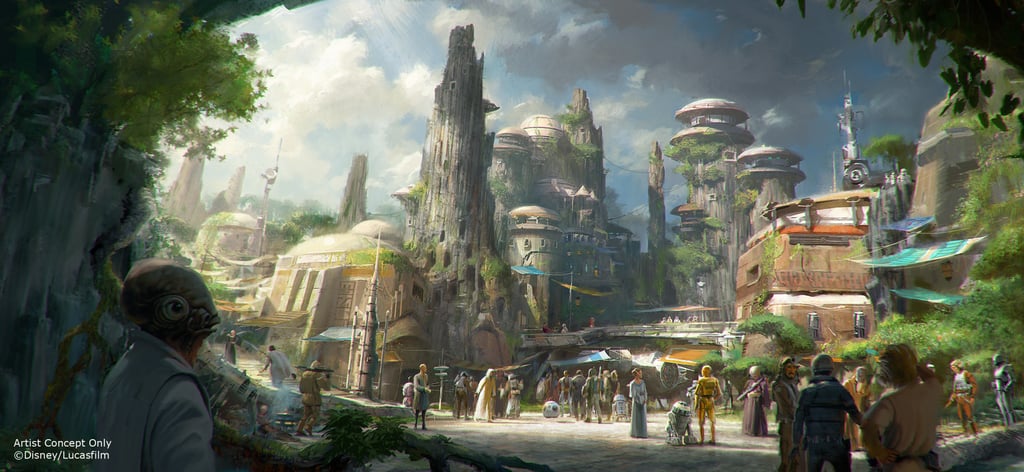 A concept drawing of Star Wars: Galaxy's Edge.