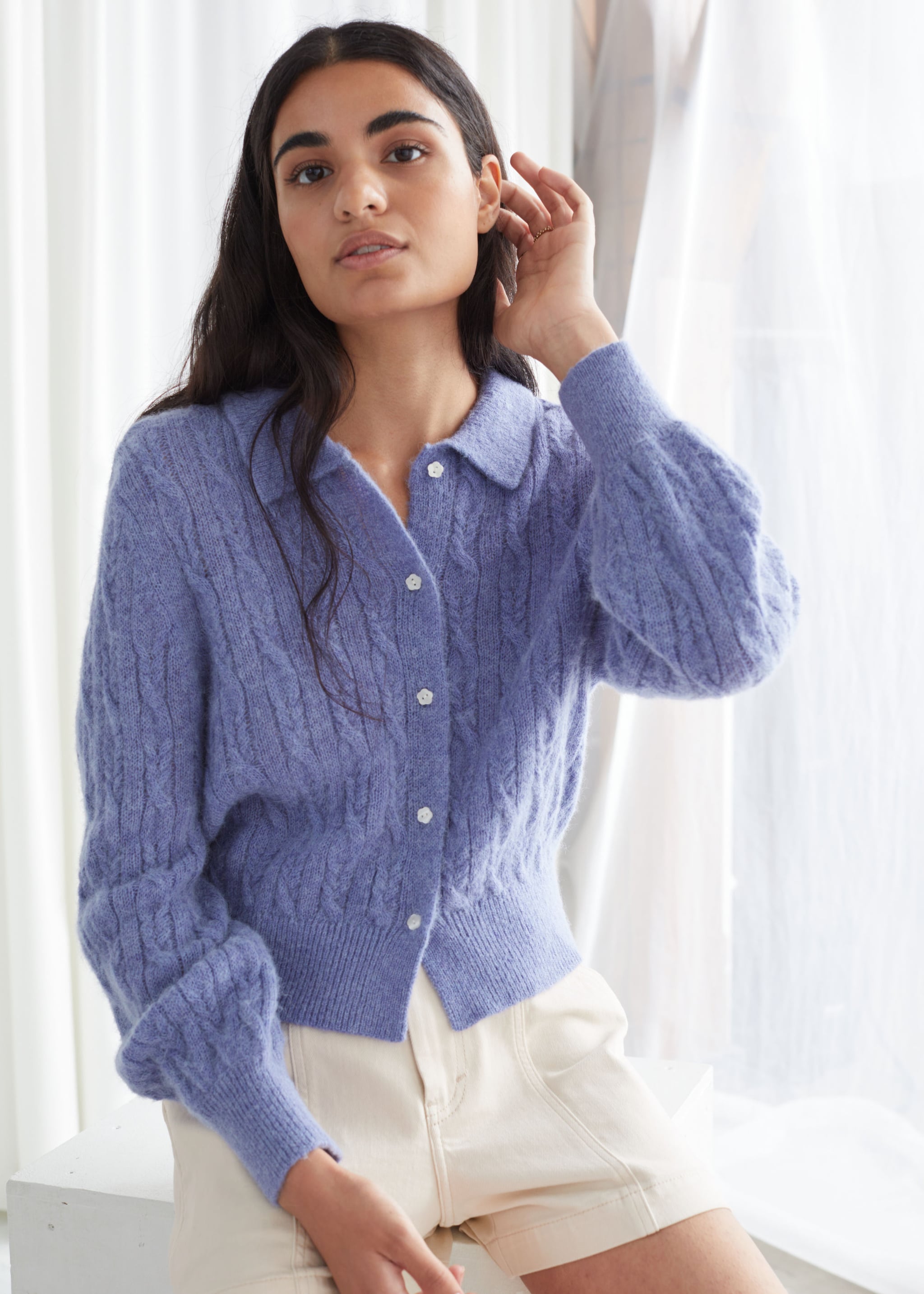 other stories alpaca cardigan